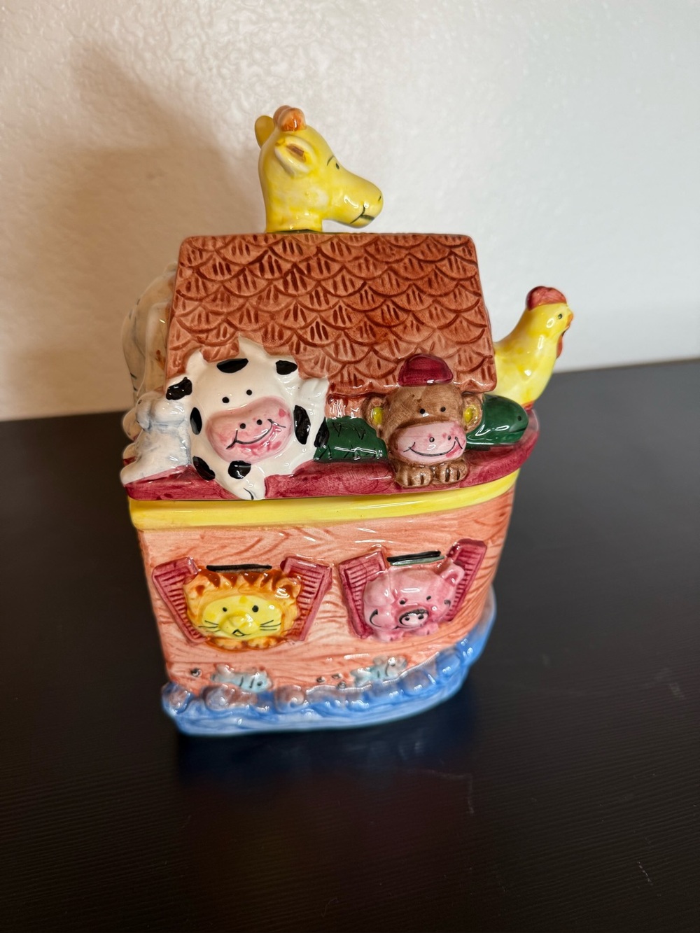 Vintage Express Productions SS ARK Noah’s Ark Ceramic Cookie Candy Jar 9”